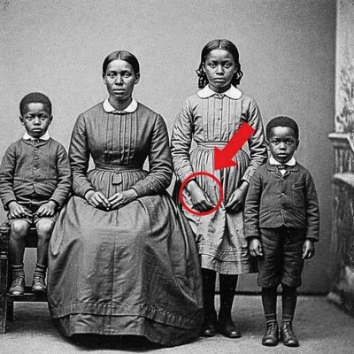 Solo era una foto familiar de 1872, pero mira más de cerca la mano de la hermana.