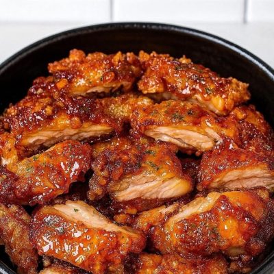 Pollo Crujiente con Miel y Ajo