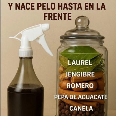 Tónico Capilar de Laurel, Romero y Aguacate: ¡Haz Crecer tu Cabello de Forma Natural!