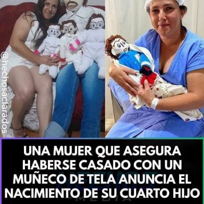 Una mujer se volvió viral tras revelar que está casada con un muñeco de trapo y tienen hijos