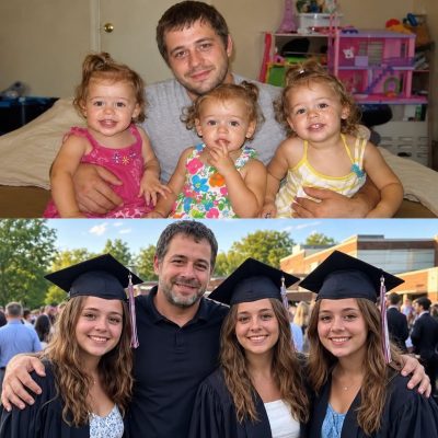 La historia de un hombre que crió a sus trillizas sobrinas y recibió una sorpresa inolvidable en su graduación