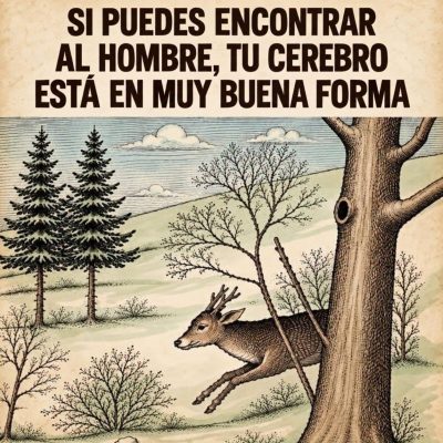 Reto visual invernal: encuentra el rostro oculto entre los árboles nevados