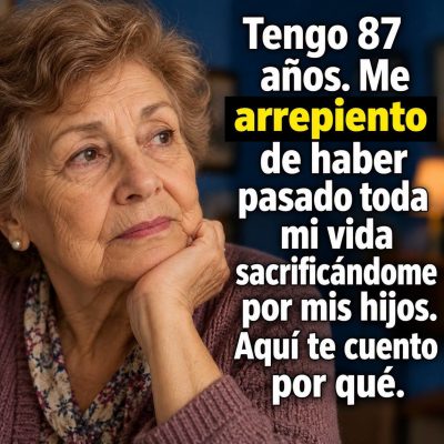 Tengo 87 años. Me arrepiento de haber pasado toda mi vida sacrificándome por mis hijos. Aquí te cuento por qué.
