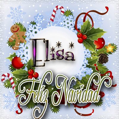 Feliz Navidad, Tarjetas con tu Nombre!!! Elisa