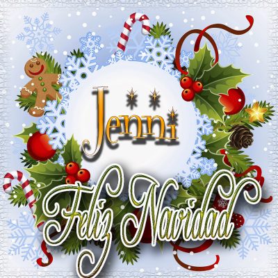 Feliz Navidad, Tarjetas con tu Nombre!!!  Jenni