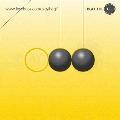 ¿Puedes parar el GIF cuando las tres bolas están alineadas?