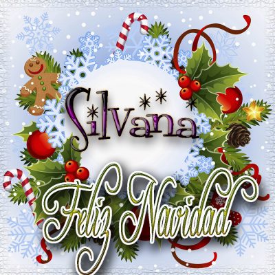 Feliz Navidad, Tarjetas con tu Nombre!!! Silvana
